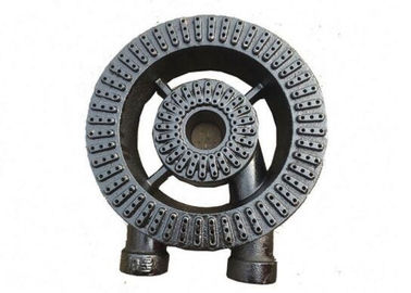 China Commercial Cooking 2 Ring Gas Burner Cast Iron Black Painting Finished 3.5 KG supplier