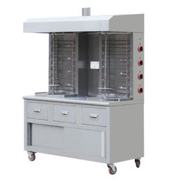 China Double Head Electric Gas Shawarma Grill Machine Free Standing Stainless Portable supplier