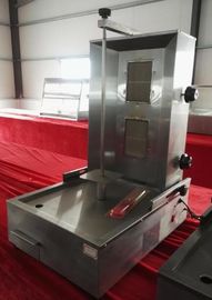 China 430 Stainless Steel Two Burners LPG Doner Kebab Machine With Spinning Bar supplier