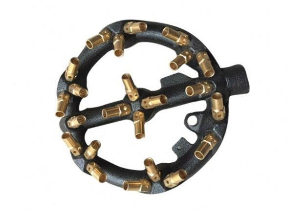 Bult In 23 Brass Nozzles Lpg Ng Cast Iron Jet Burner For Kitchen