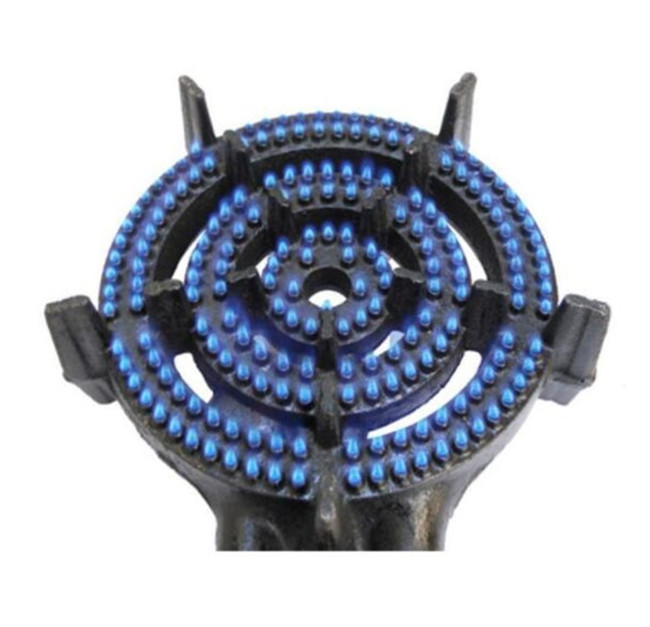 LPG / LNG Three Pipes Cast Iron Gas Burner 3 Ring Outdoor BBQ Camping