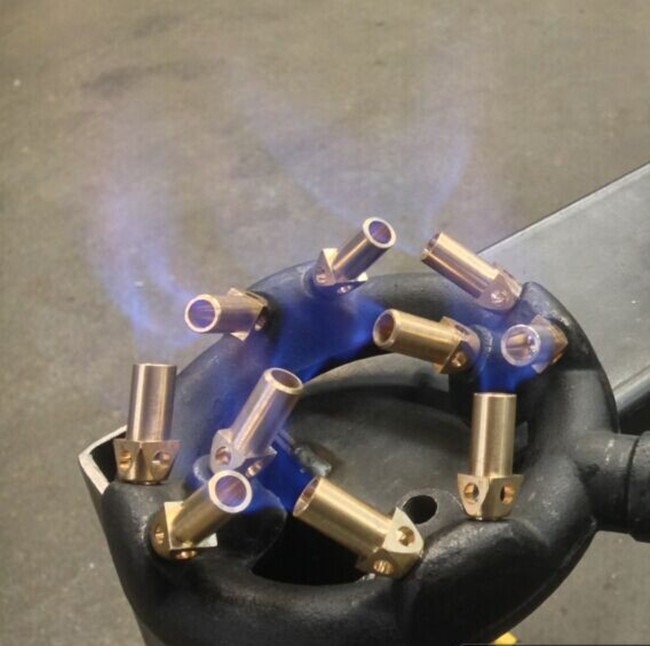 Cooking Stove Propane Gas Jet Burner , Black Coating 10 Jet Natural Gas