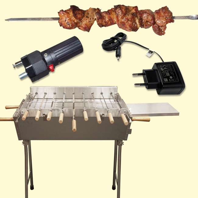 Stainless Steel Barbecue Rotisserie Motor Kit 1.5V Battery Input For