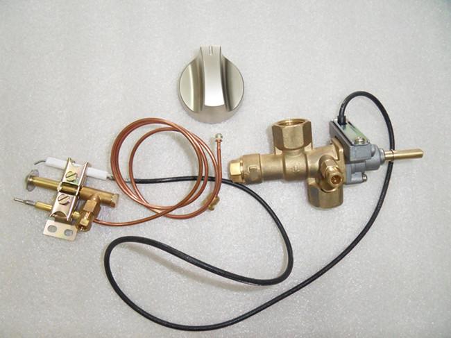 Brass Gas Safety Valve With Piezoelectric Igniter , SV32 Gas Stove Control Valve