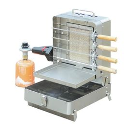 China Mini Folding Stainless Shawarma Kebab Machine With Skewers And Rotary Motor supplier