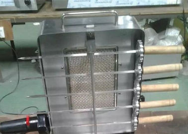 Mini Folding Stainless Shawarma Kebab Machine With Skewers And Rotary Motor supplier